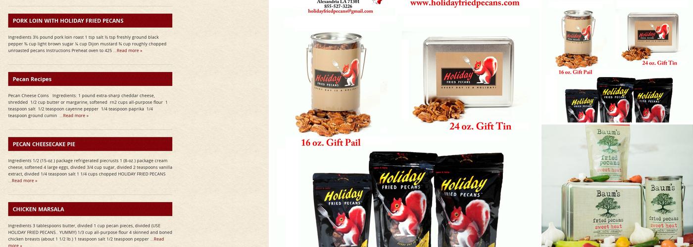 Holiday Fried Pecans Menu