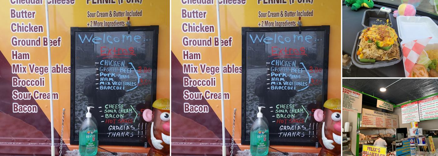 Felix's Baked Potatoes Menu