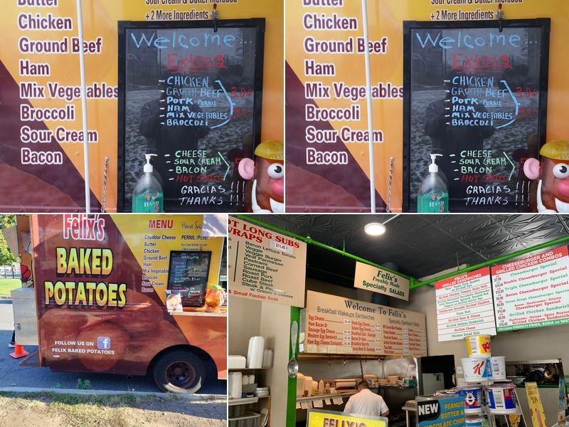 Felix's Baked Potatoes Menu