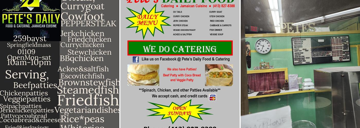 Pete's Daily Food Jamaican cuisine Menu