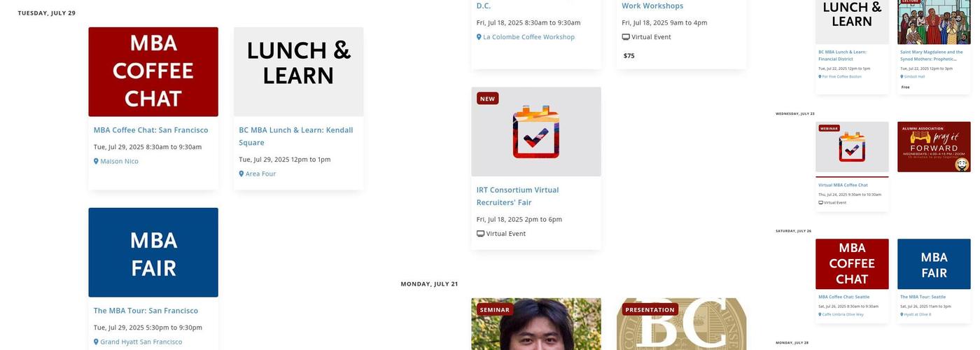 McElroy Commons Menu