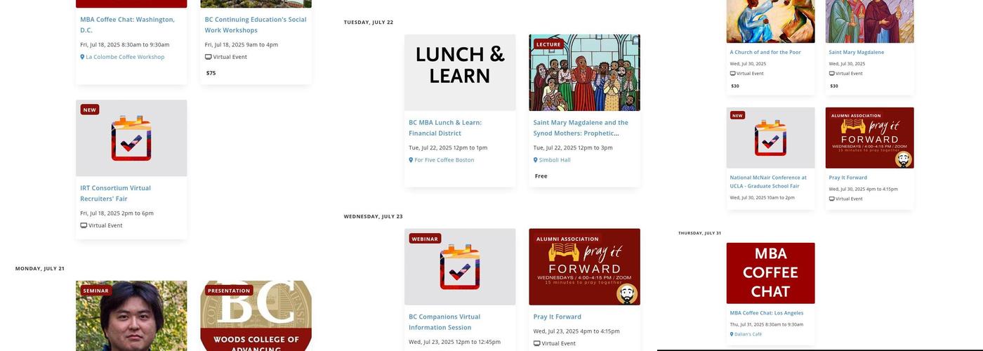 McElroy Commons Menu