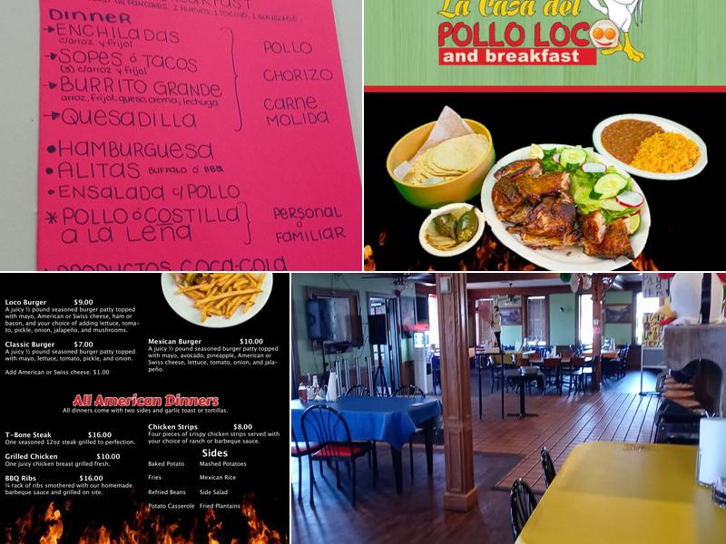La casa del pollo loco Menu