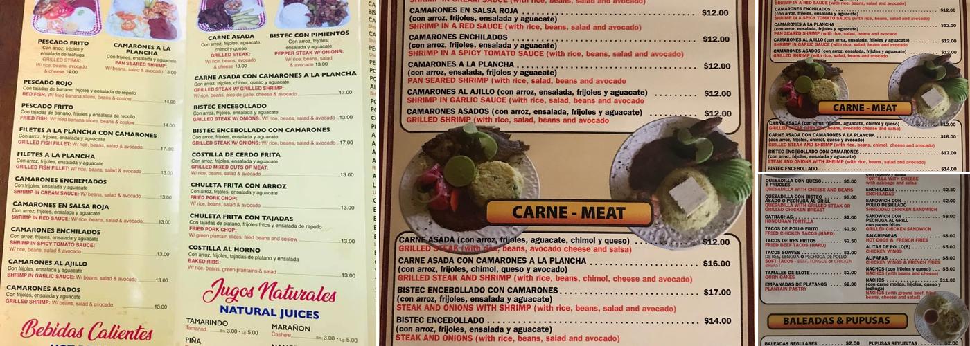 El Buen Sabor Menu