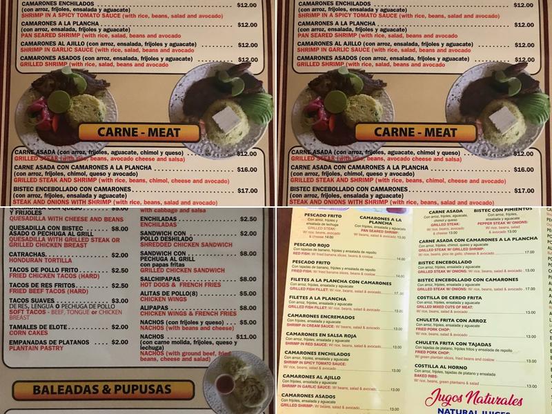 El Buen Sabor Menu
