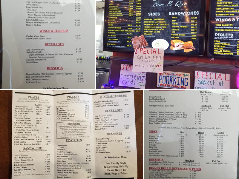 Danny's Bar-B-Que Menu