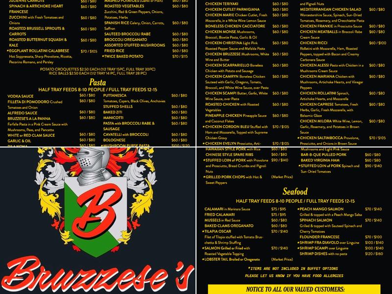 Bruzzese's Italian Gourmet Salumeria Menu