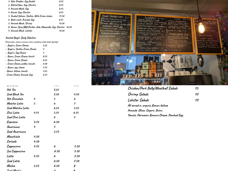 19 Café Menu