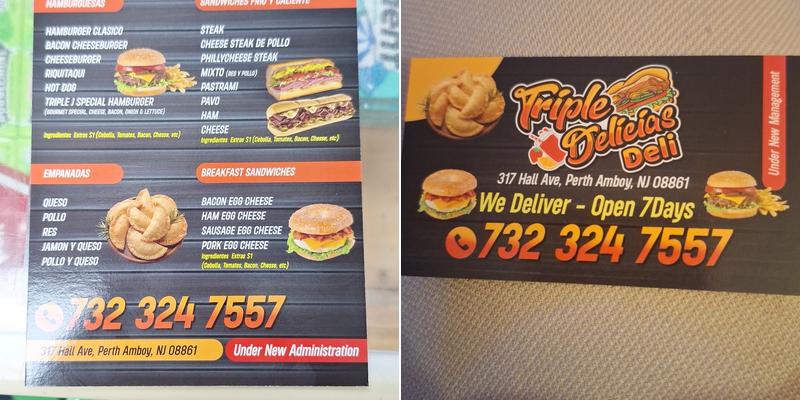 Triple delicias deli Menu