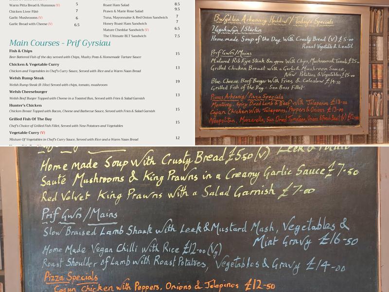 The Panton Arms Menu