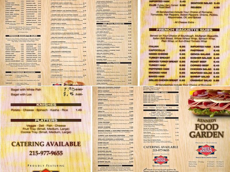Kennedy Food Garden Menu