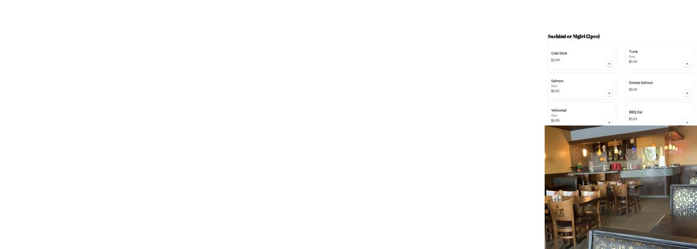 Sakura Japanese restaurant Menu