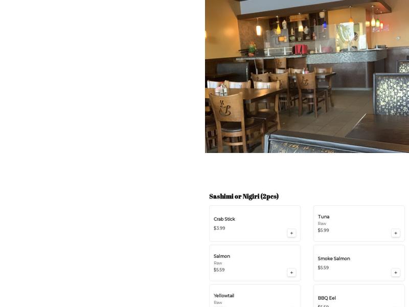 Sakura Japanese restaurant Menu