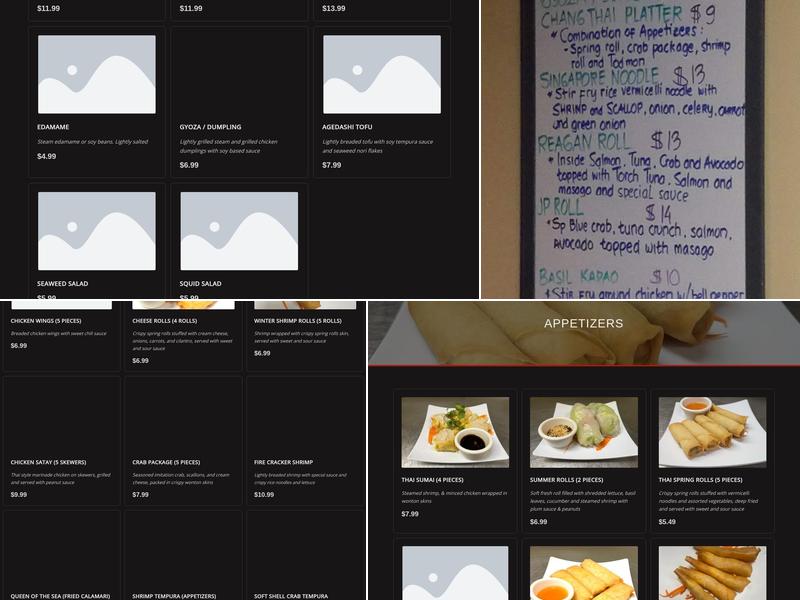 Chiang Mai Thai and Sushi Bar Menu
