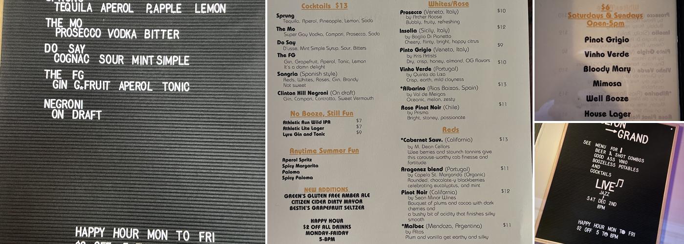 Fulton Grand Menu