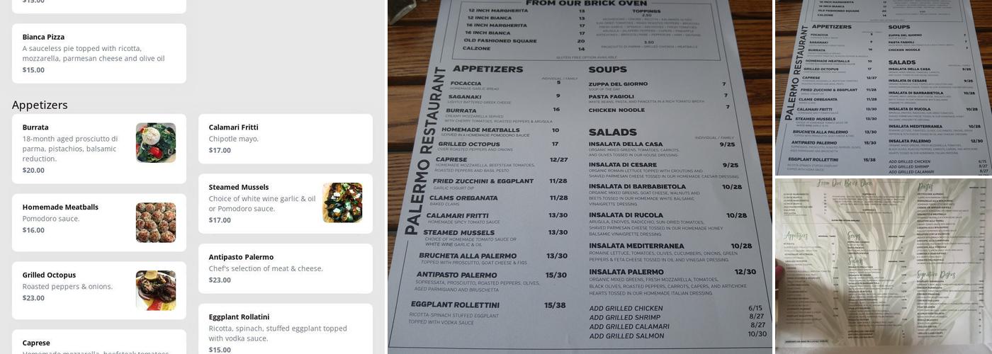 Palermo Menu