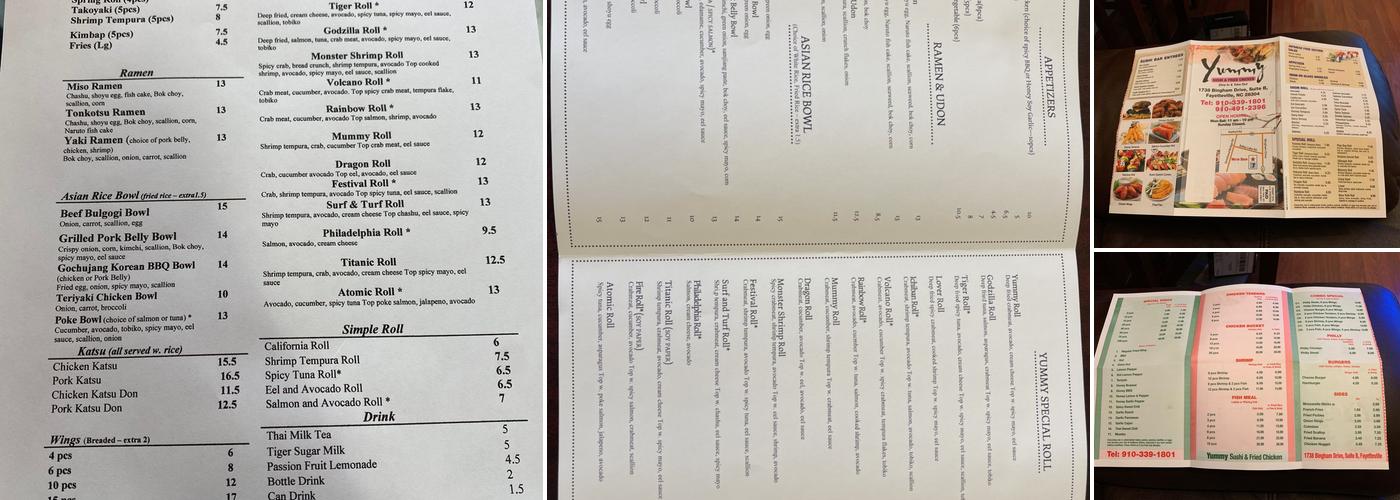 Yummy Menu