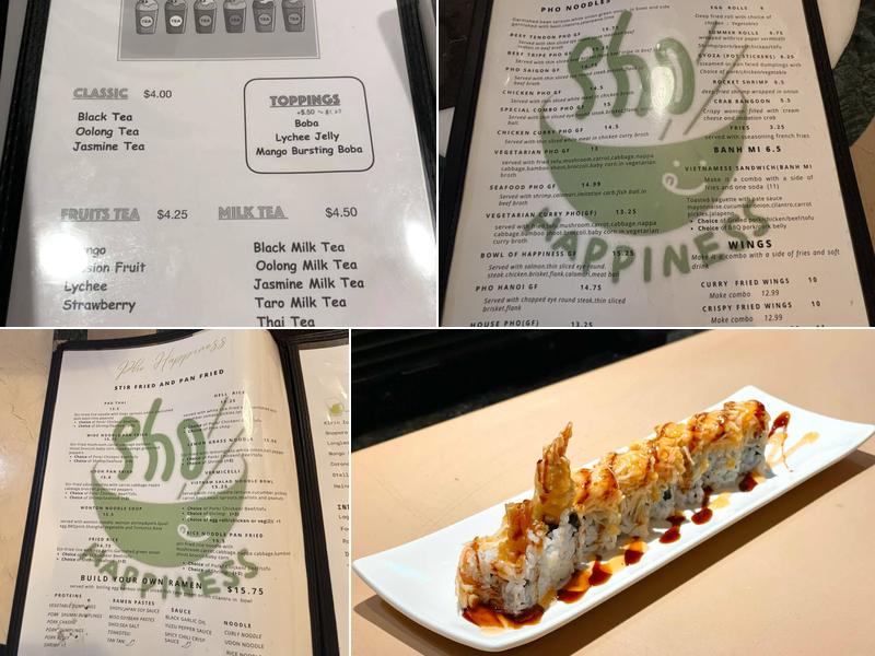 Pho Happiness Menu