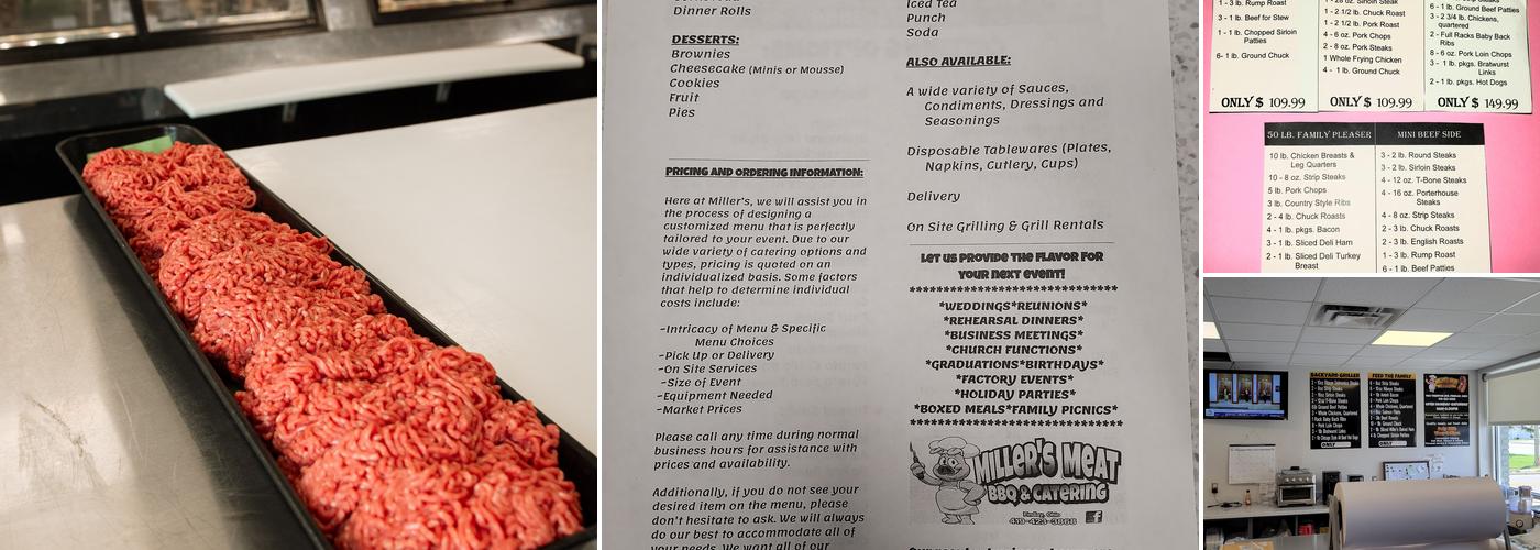 Miller's Meats, BBQ & Catering Menu