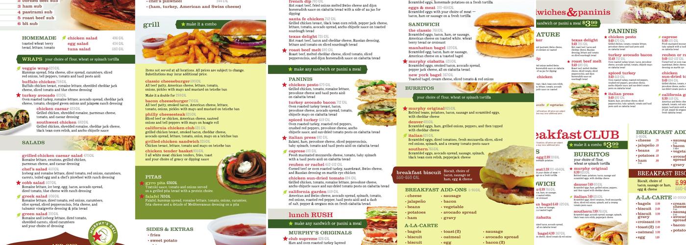 Murphy's Deli Menu