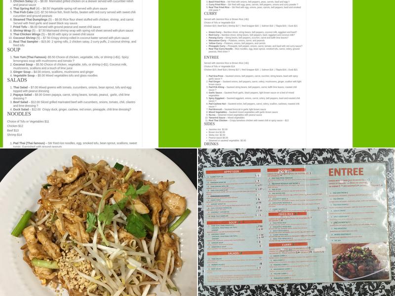 Real Thai Halal Menu