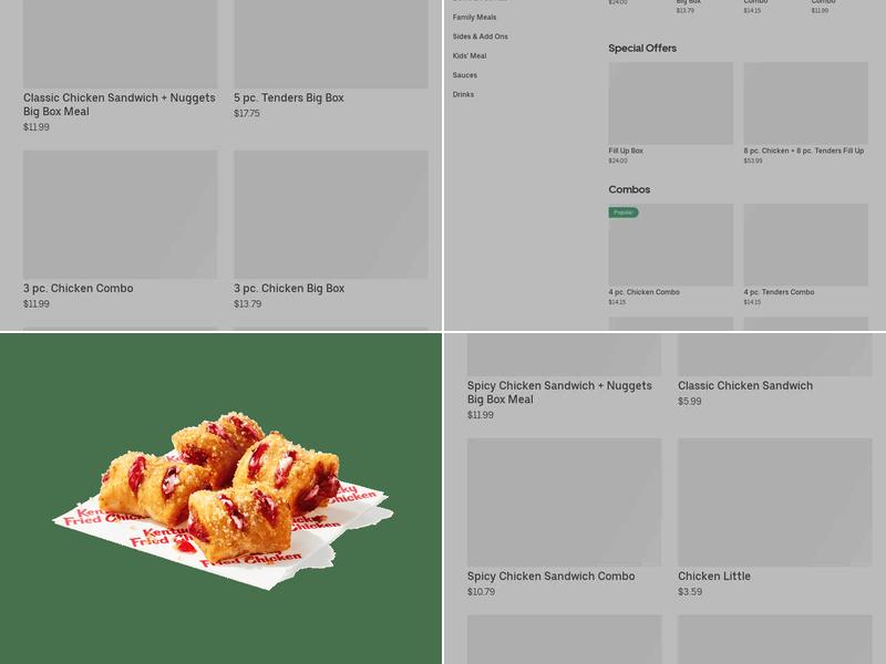 KFC Menu