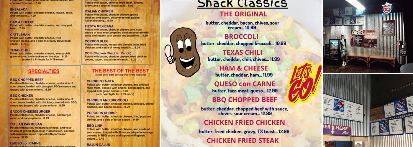 Potato Shack Plus Menu