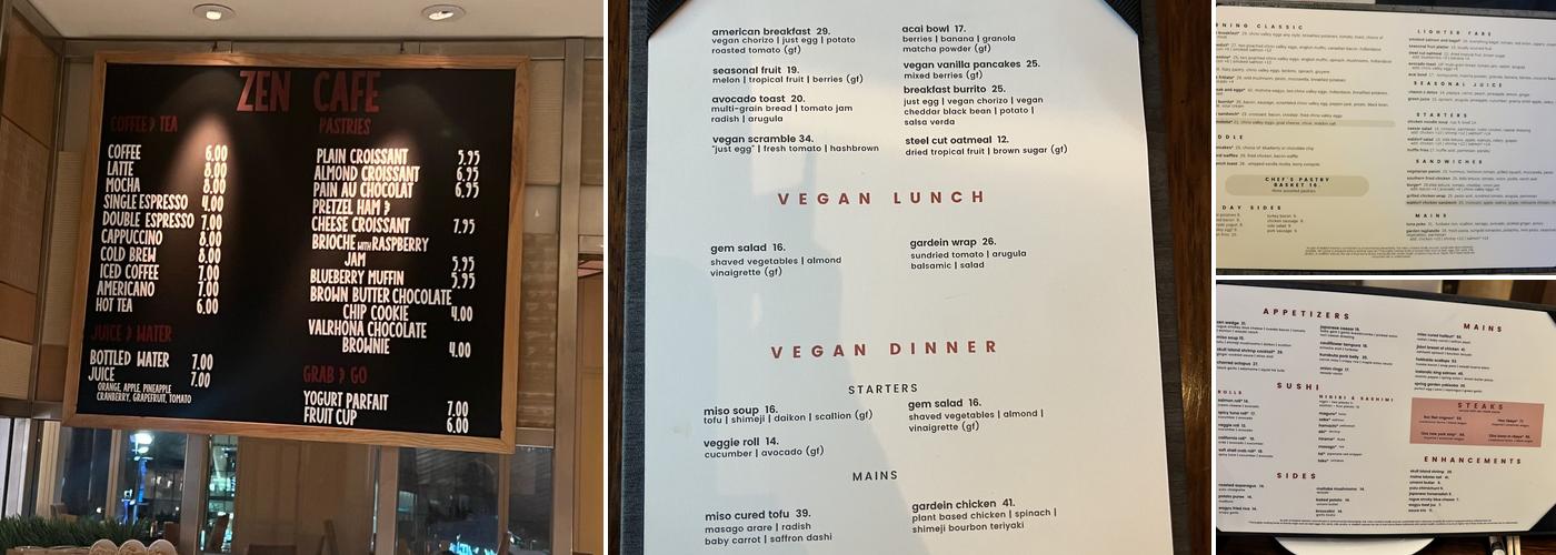 Zen Kitchen Menu