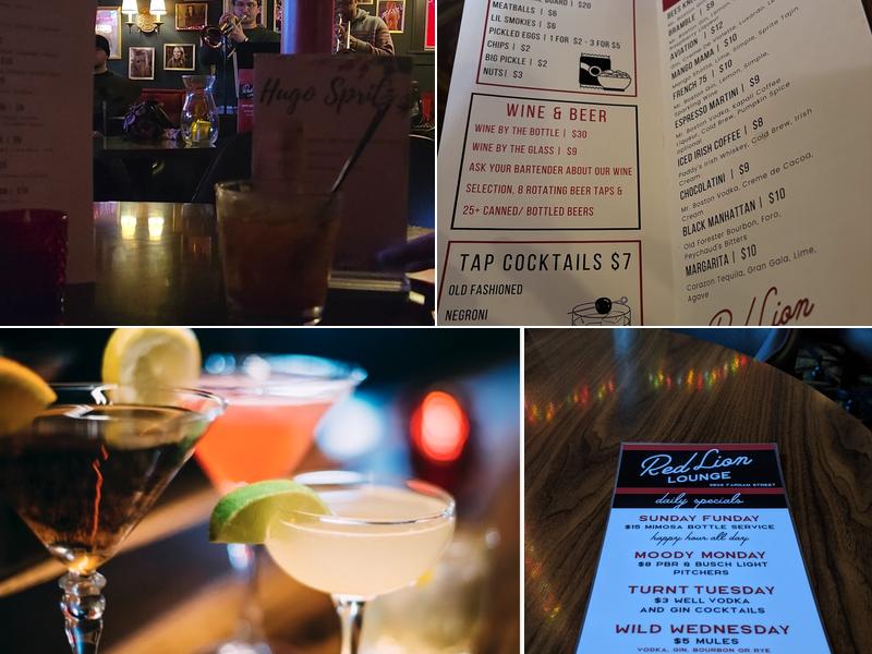 Red Lion Lounge Menu