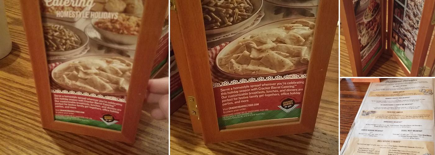 Cracker Barrel Old Country Store Menu