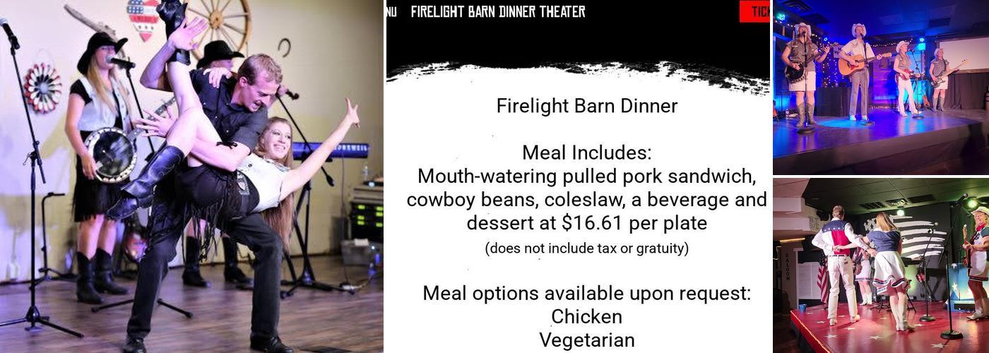 Firelight Barn Dinner Theater Menu