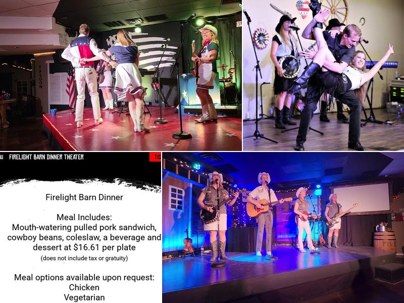 Firelight Barn Dinner Theater Menu
