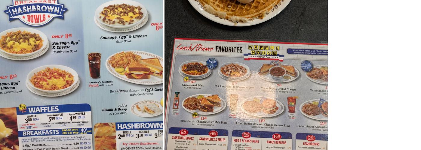 Waffle House Menu