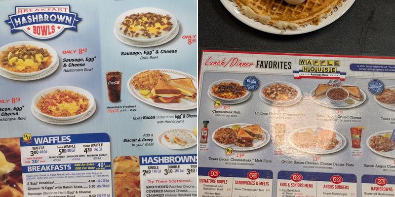 Waffle House Menu