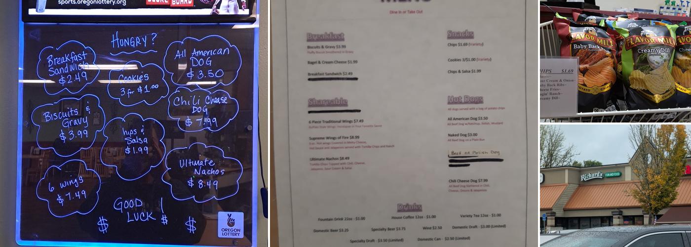 Richard's Deli & Pub Menu