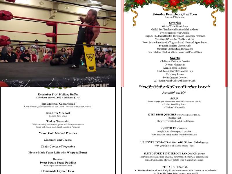 John Marshall Ballrooms Menu