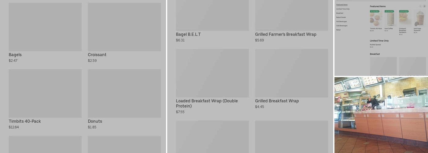 Tim Hortons Menu