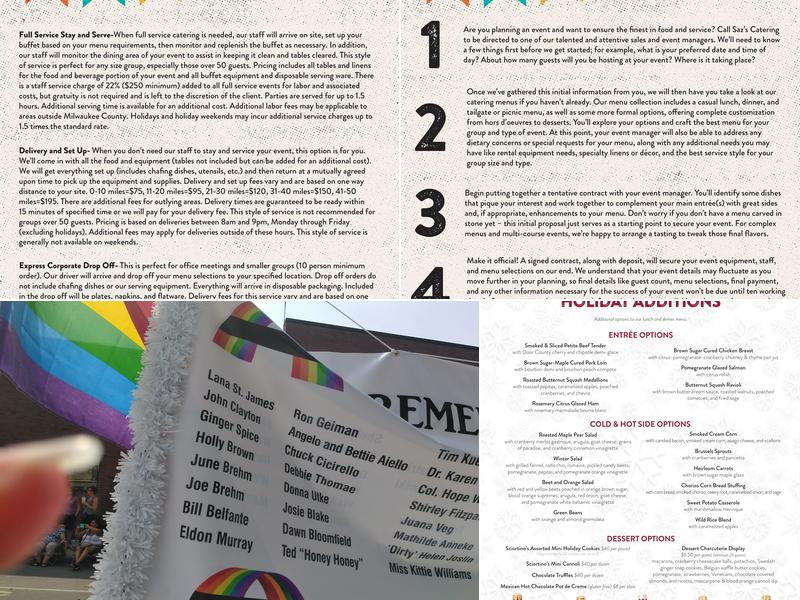 Saz's Catering | Milwaukee Menu