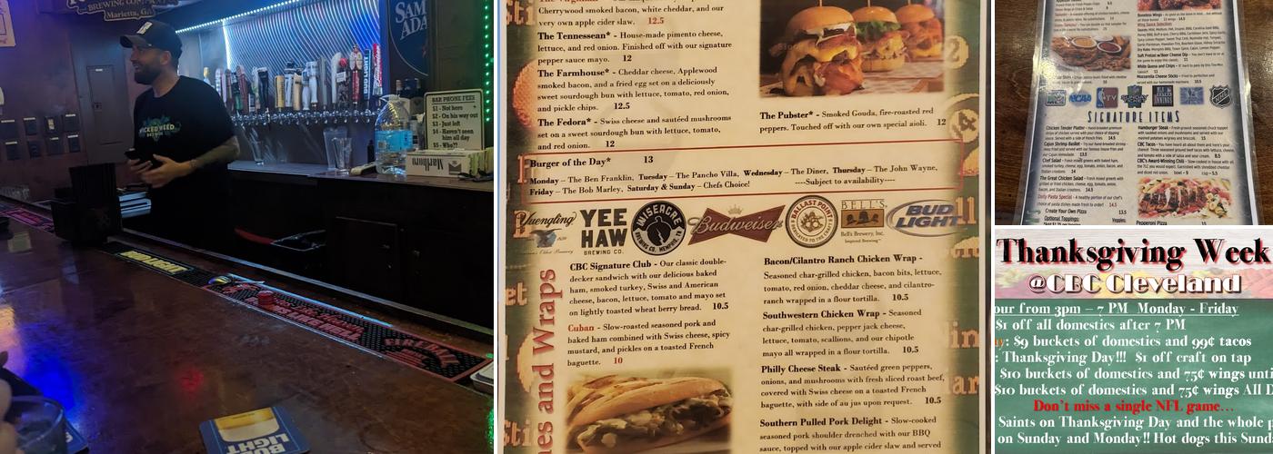 CBC Cleveland Menu