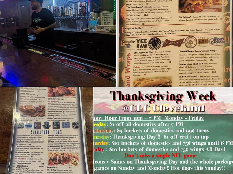 CBC Cleveland Menu