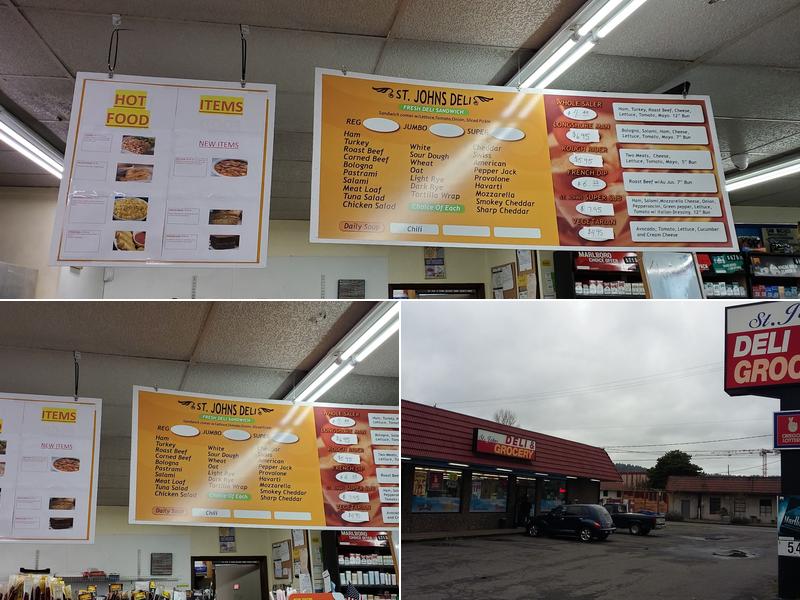 St. Johns Deli & Grocery Menu