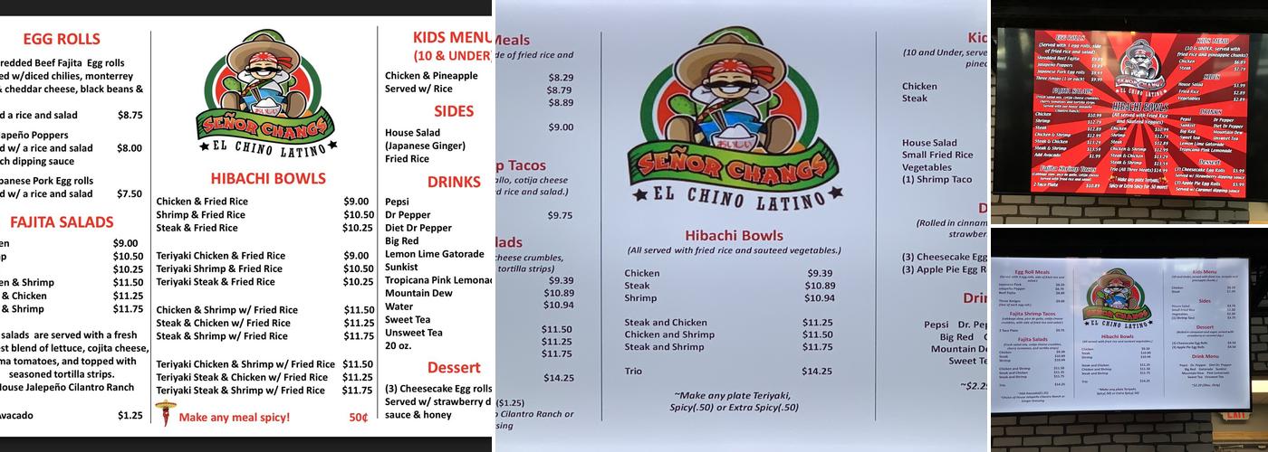 Señor Changs Menu