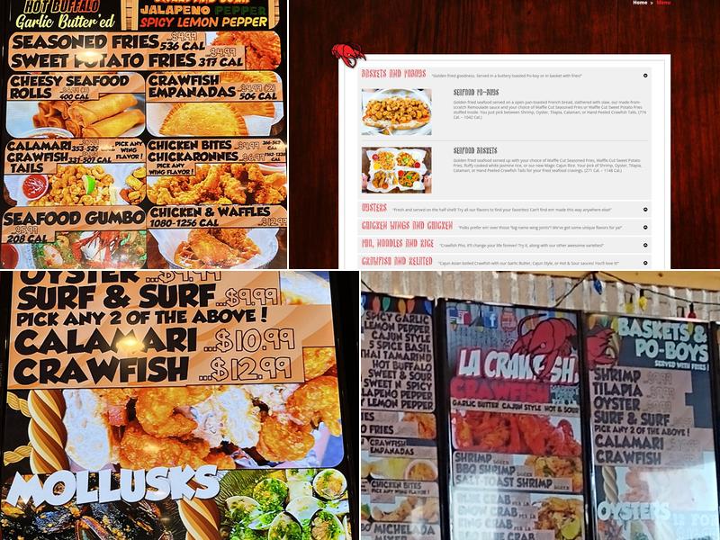 LA Crawfish Menu