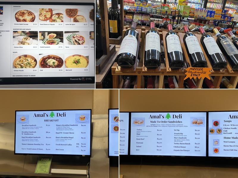 Amal's Deli and Market Menu