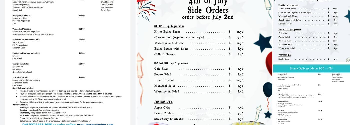 Long Beach Scottish Rite Masonic Center Menu