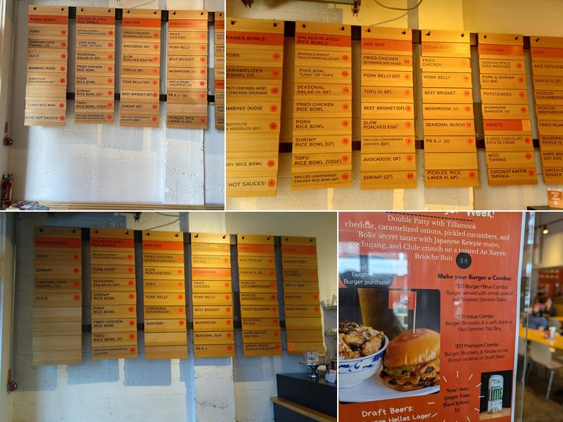 Boke Bowl Menu