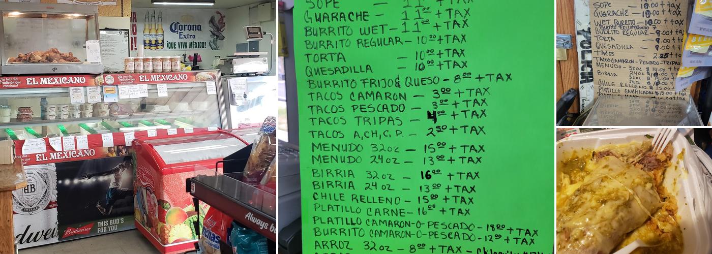 Carniceria Zapotlan Menu