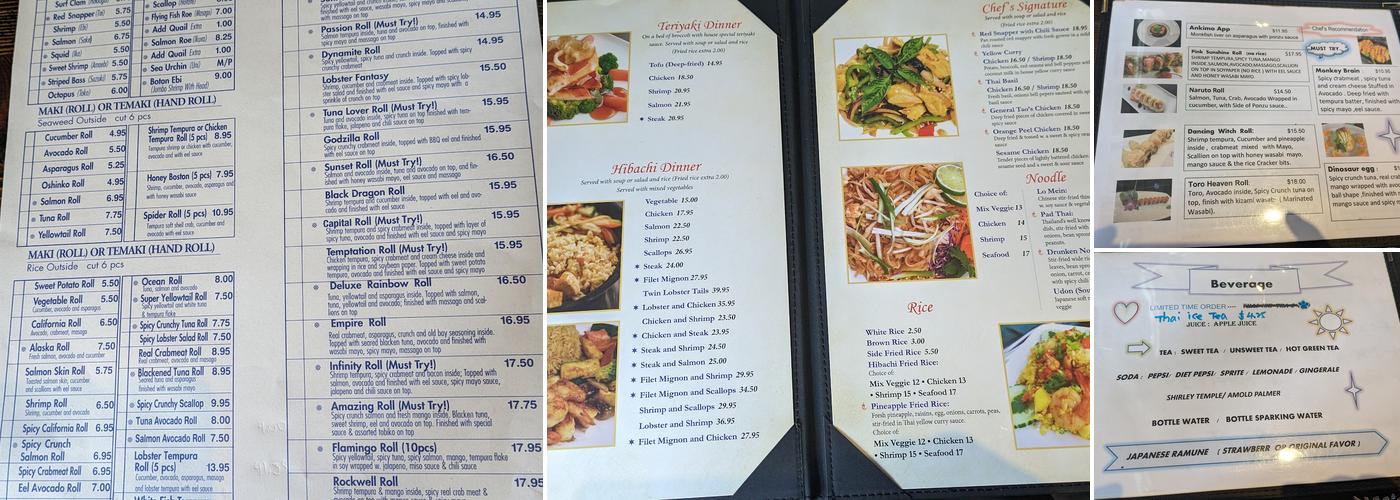 Passion Fin Menu