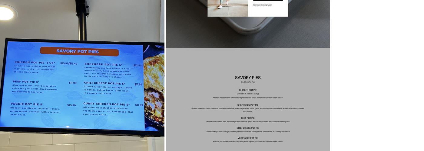 Crustees Menu