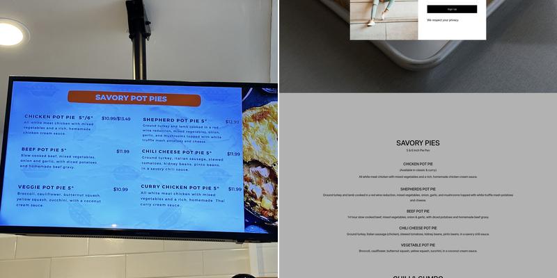 Crustees Menu
